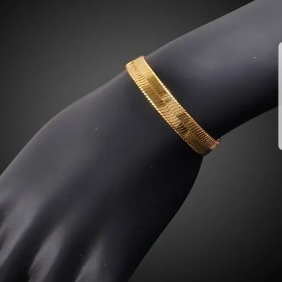 Mens 2 Piece High Quality 20" Snake Chain & Bracelet Set Goldtone Jewelry New - Picture 4 of 7